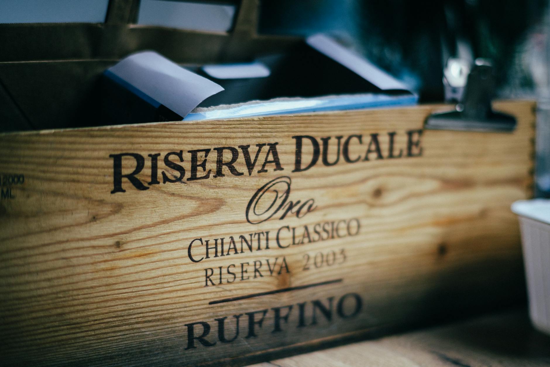 Front wine label with bold typography - decoding wine label design elements.